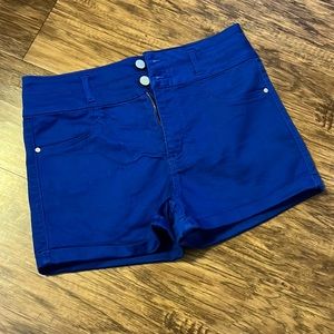 Love, Fire blue high waisted shorts, size 7